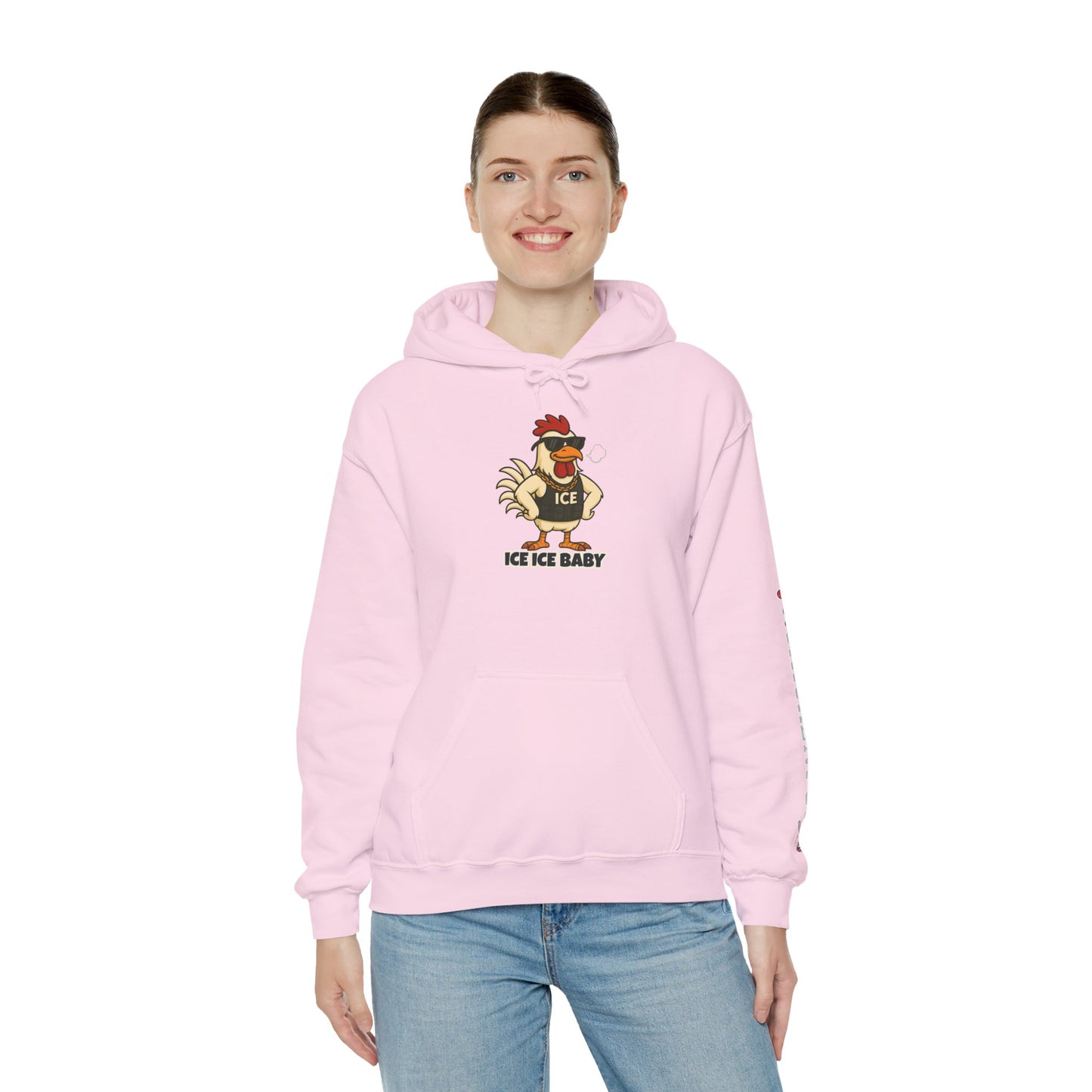 🧊 ICE ICE BABY Funky Chicken Agent Hoodie – Coop Daddy Parody Hoodie for Music & Poultry Fans