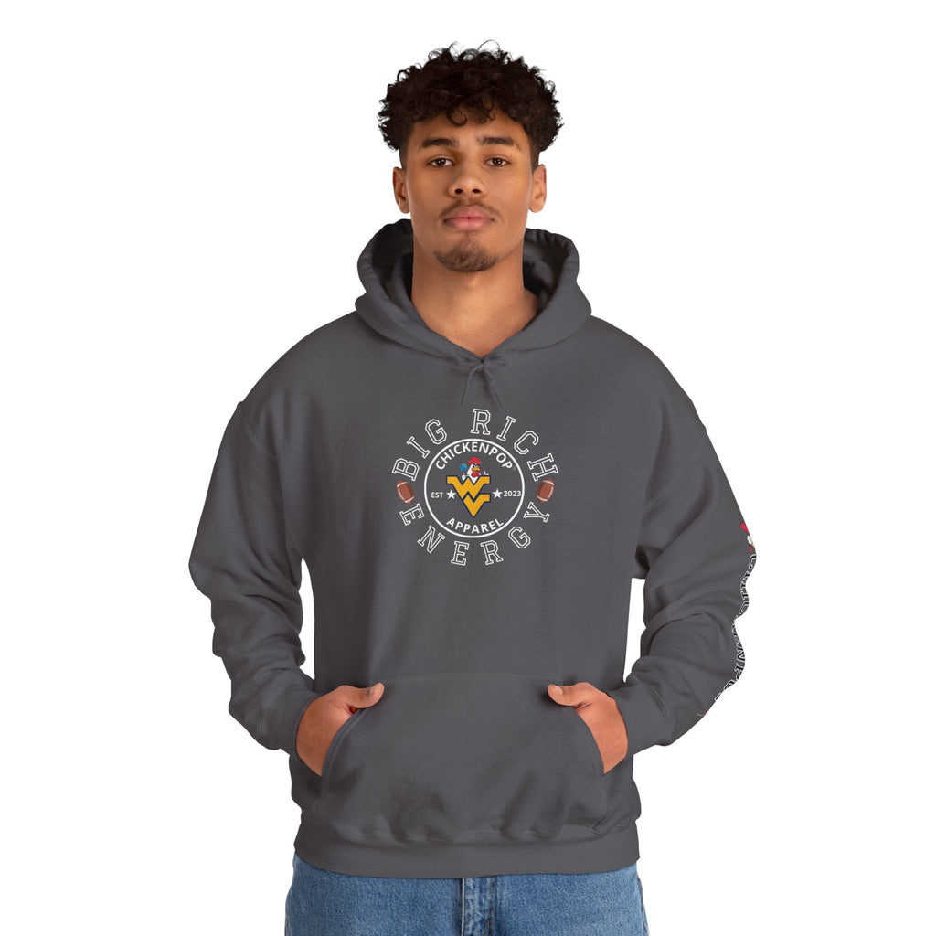 Big Rich Energy WV Logo Unisex Hoodie - ChickenPop Arm Logo Edition