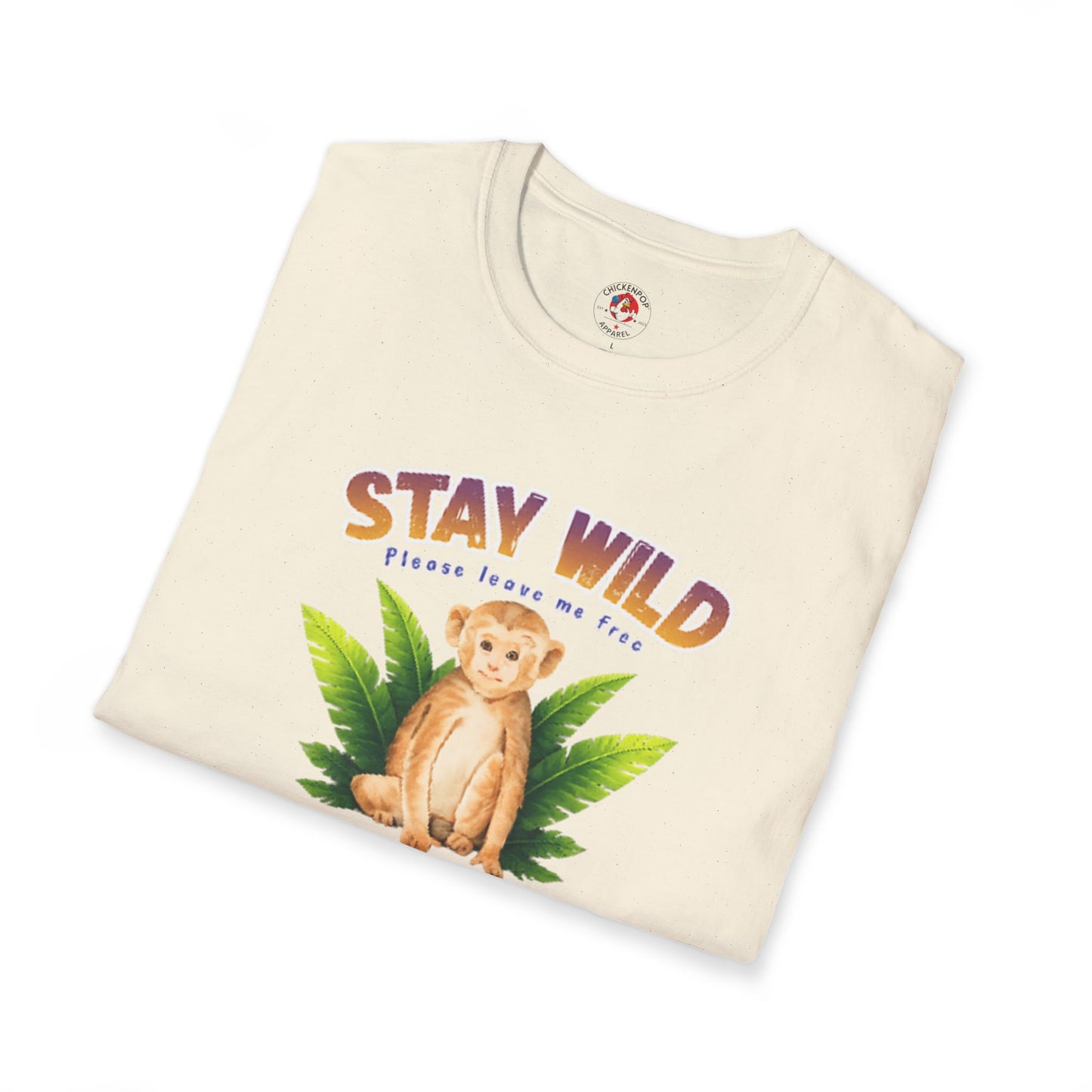 🐵Stay Wild – I’m Not a Pet Monkey Shirt | Animal Rights Graphic Tee | Ethical Wildlife Awareness Unisex T-Shirt