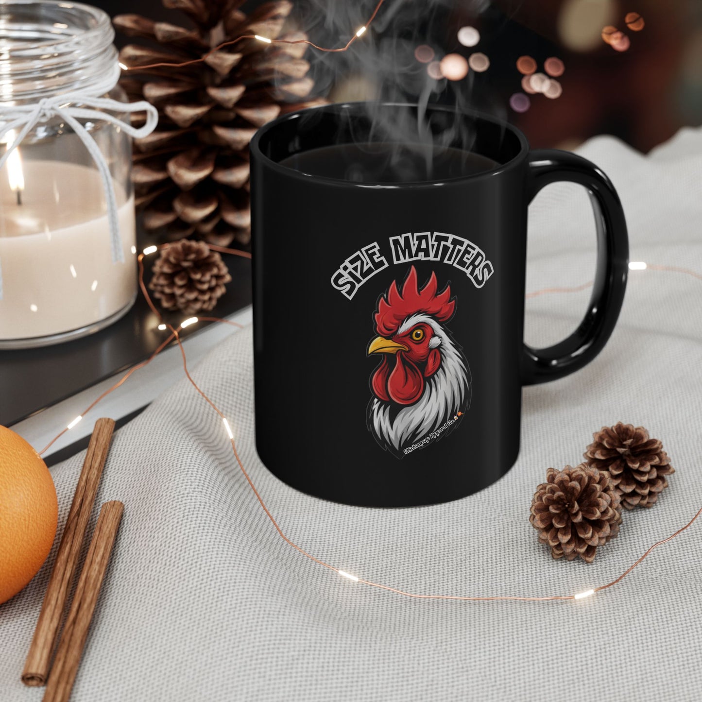 Funny Rooster Attitude Mug – Bold Black Chicken Coffee Mug with Slogan | ChickenPop Apparel Ceramic Cup (11oz & 15oz)