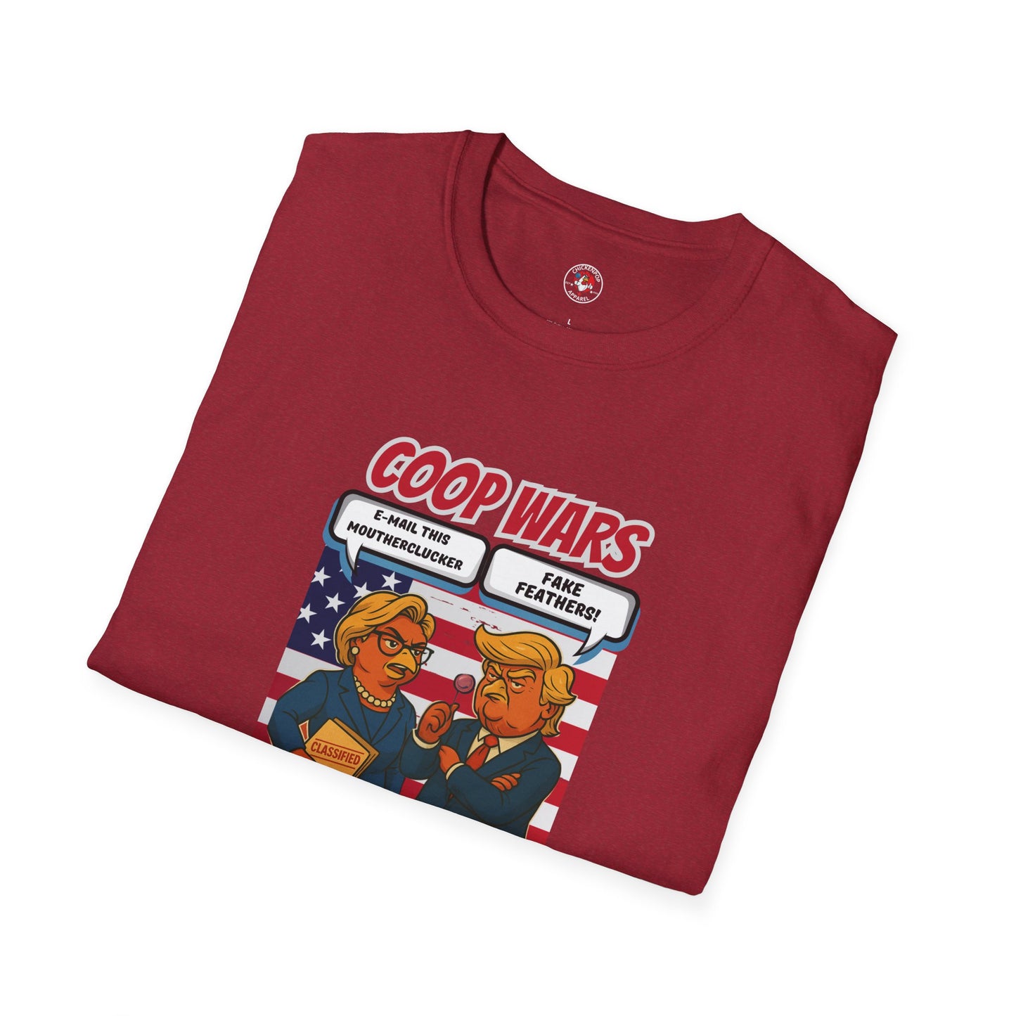 Coop Wars™ Tee – Hilaregg Cluckton vs. Cock-a-Doodle-Don | Political Chicken Fight Shirt