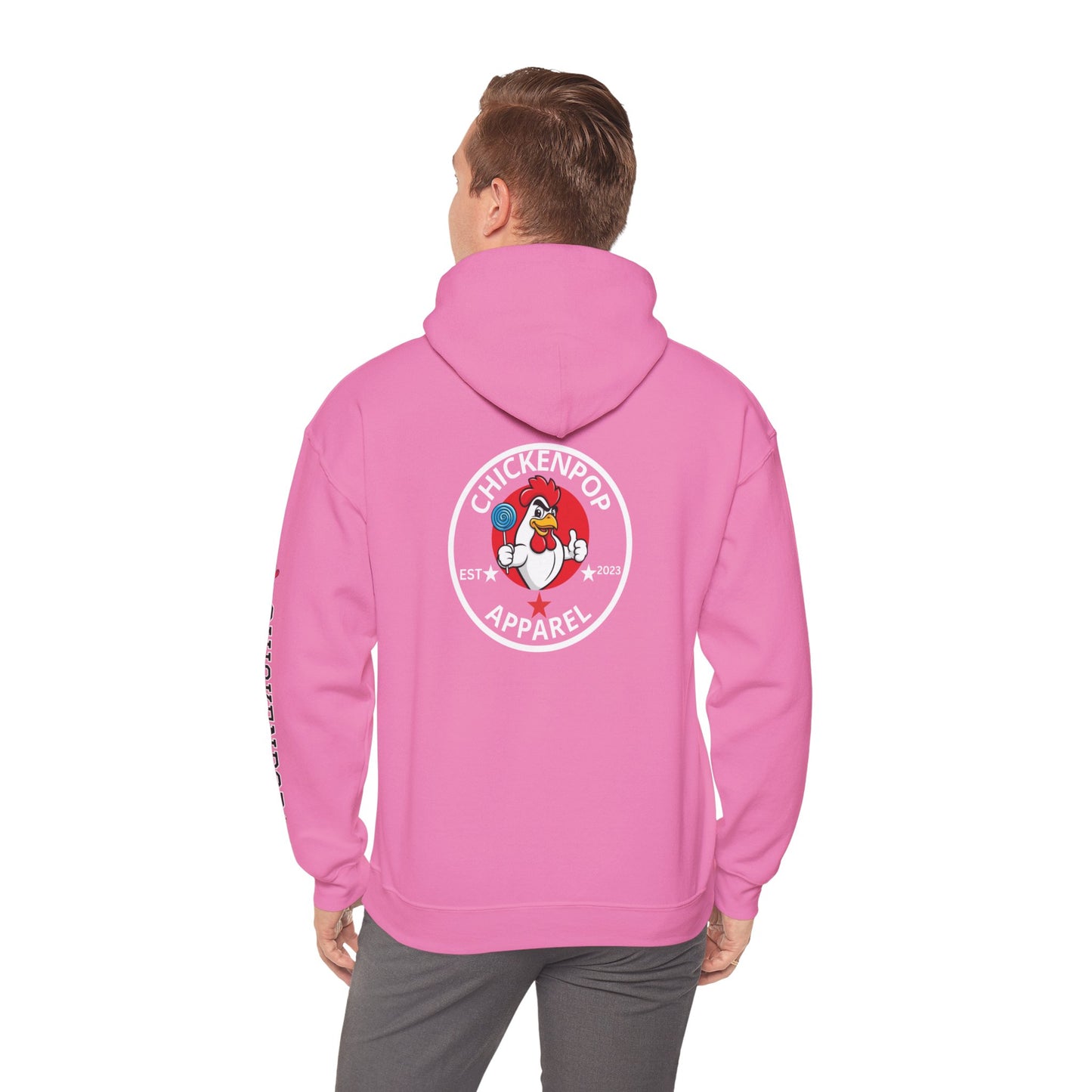 ChickenPop Apparel Logo Hoodie, Unisex Sweatshirt with Naughty Chicken Lollipop Logo, Original Design, Fun Hooded Jumper, Cozy Pullover,
