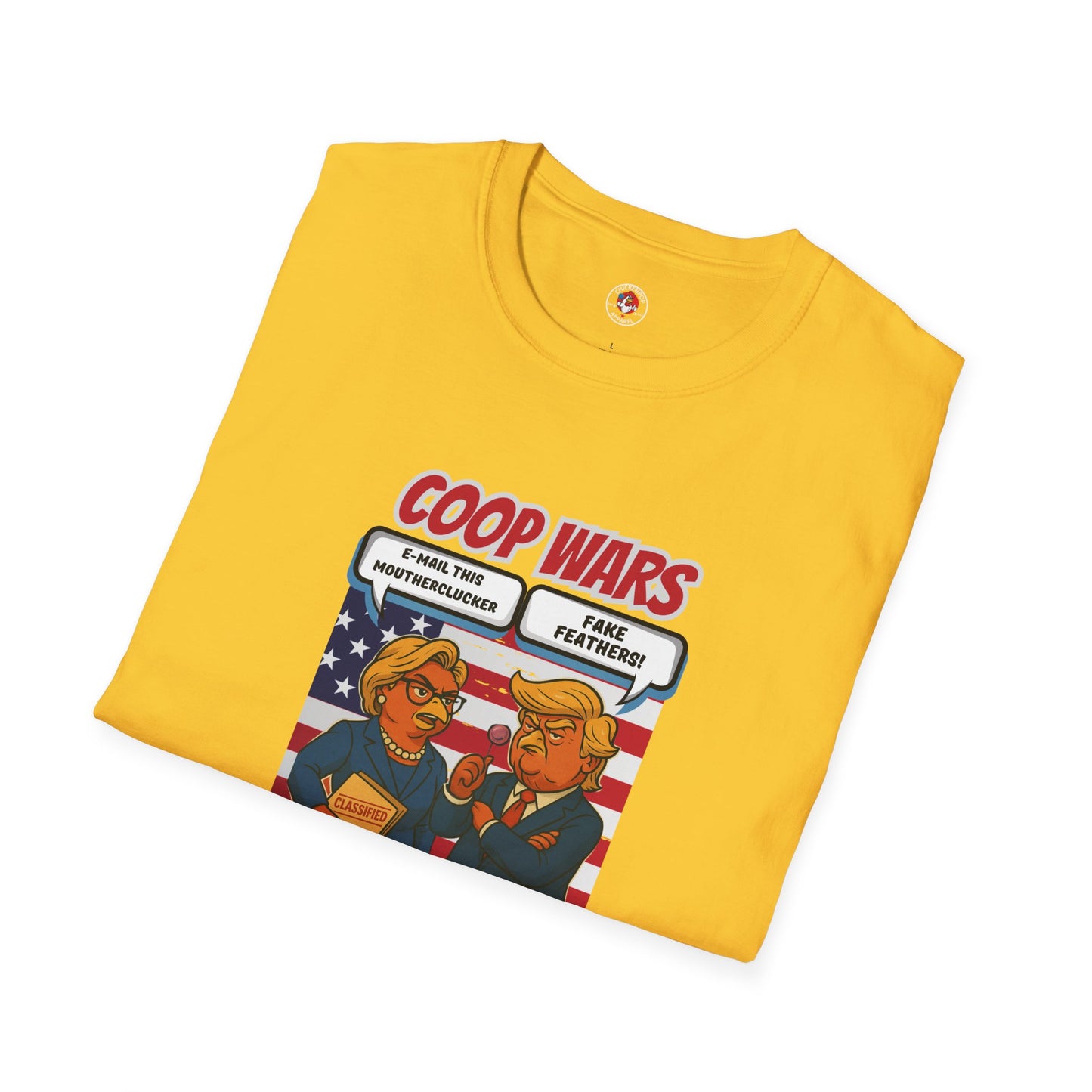 Coop Wars™ Tee – Hilaregg Cluckton vs. Cock-a-Doodle-Don | Political Chicken Fight Shirt