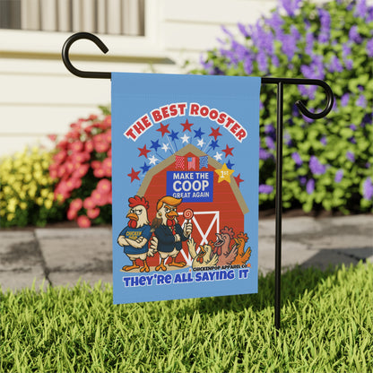 The Best Rooster Garden Flag – "They’re All Saying It" | Funny Political Yard Banner