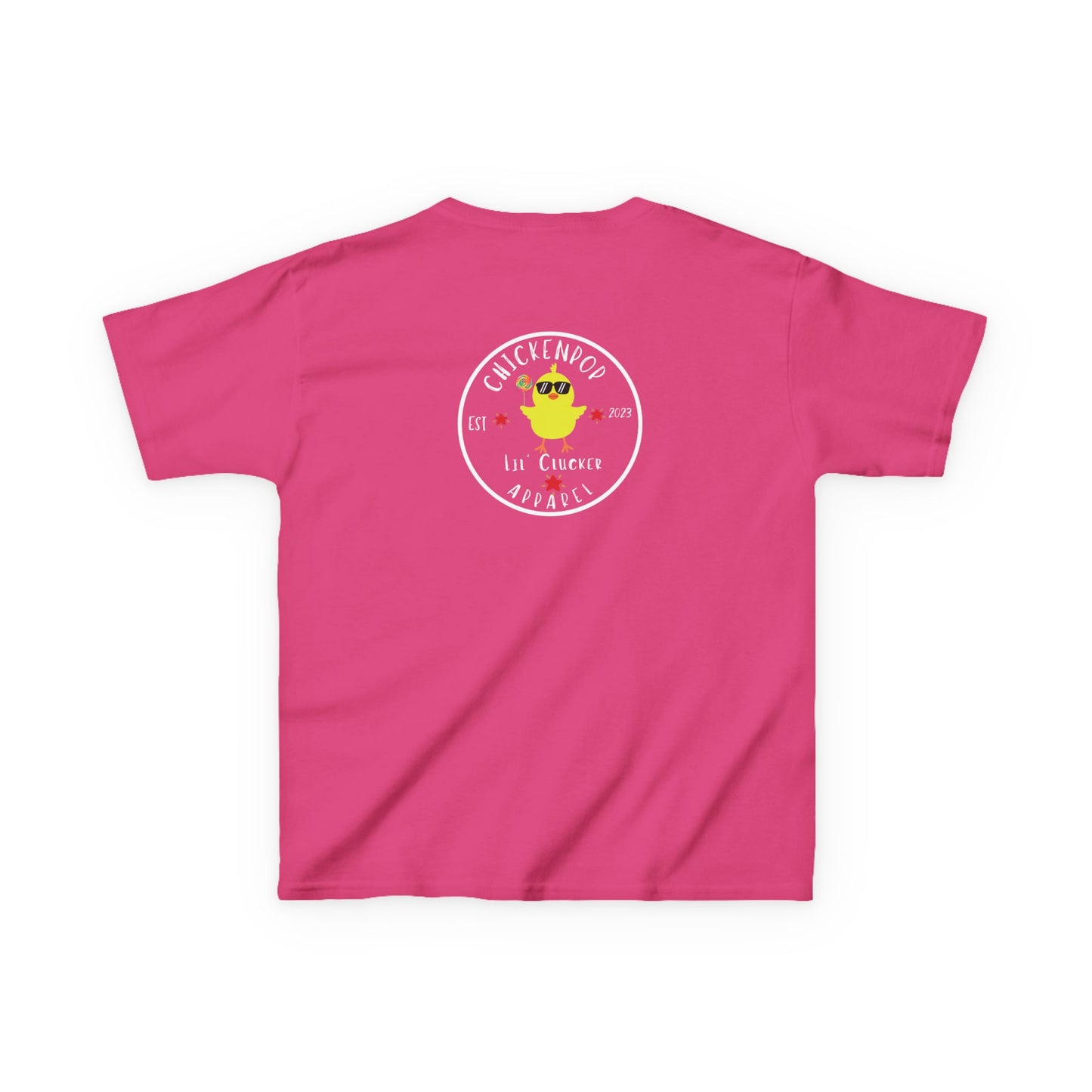 Lil’ Cluckers Original ChickenPop Logo Kids Tee – Fun Kids Graphic T-Shirt | Cute Cartoon Chicken Shirt for Boys & Girls
