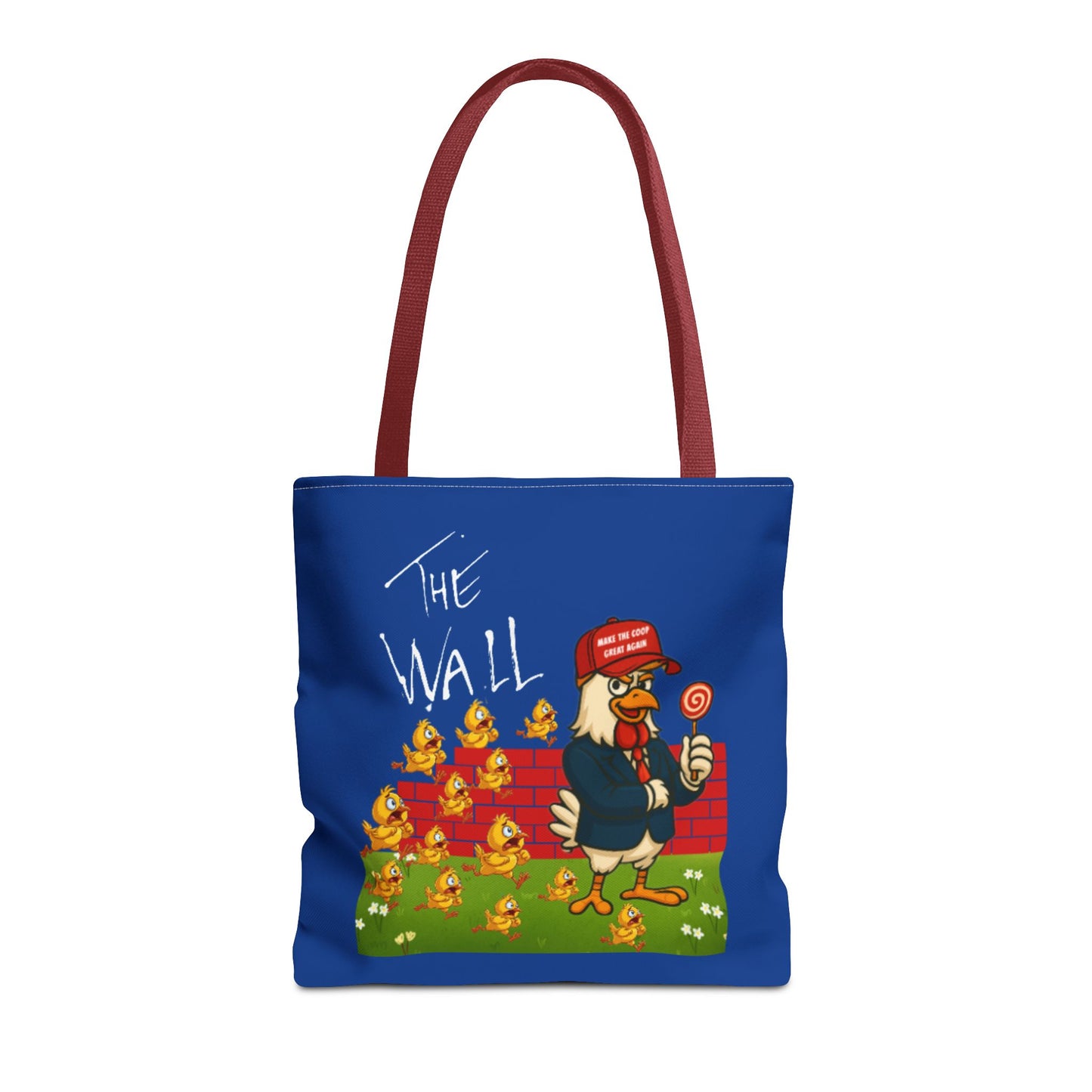 Another Chick Thru The Wall Tote Bag – Funny Political Chicken Graphic | Durable Eco-Friendly Canvas Shopper for Everyday Use
