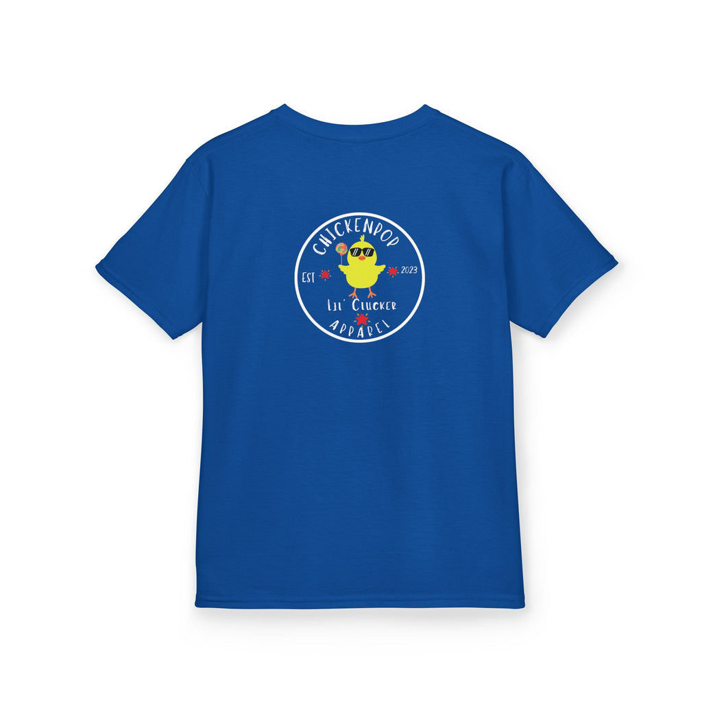 Lil’ Cluckers Original ChickenPop Logo Kids Tee – Fun Kids Graphic T-Shirt | Cute Cartoon Chicken Shirt for Boys & Girls