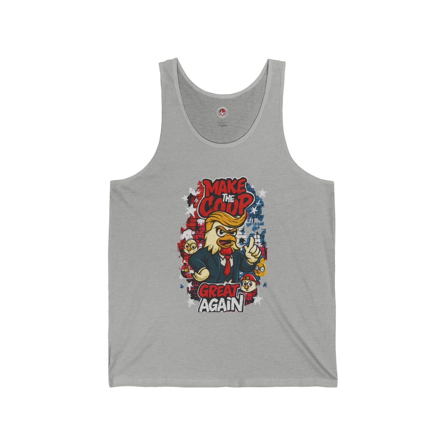 Make the Coop Great Again Ribbed Tank – Cock-a-Doodle-Don Presidential  Poultry 🐔🍹