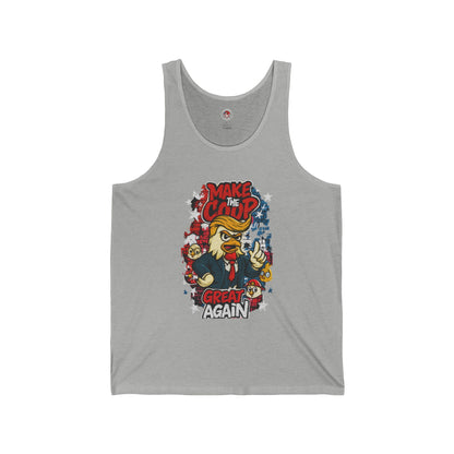 Make the Coop Great Again Ribbed Tank – Cock-a-Doodle-Don Presidential  Poultry 🐔🍹