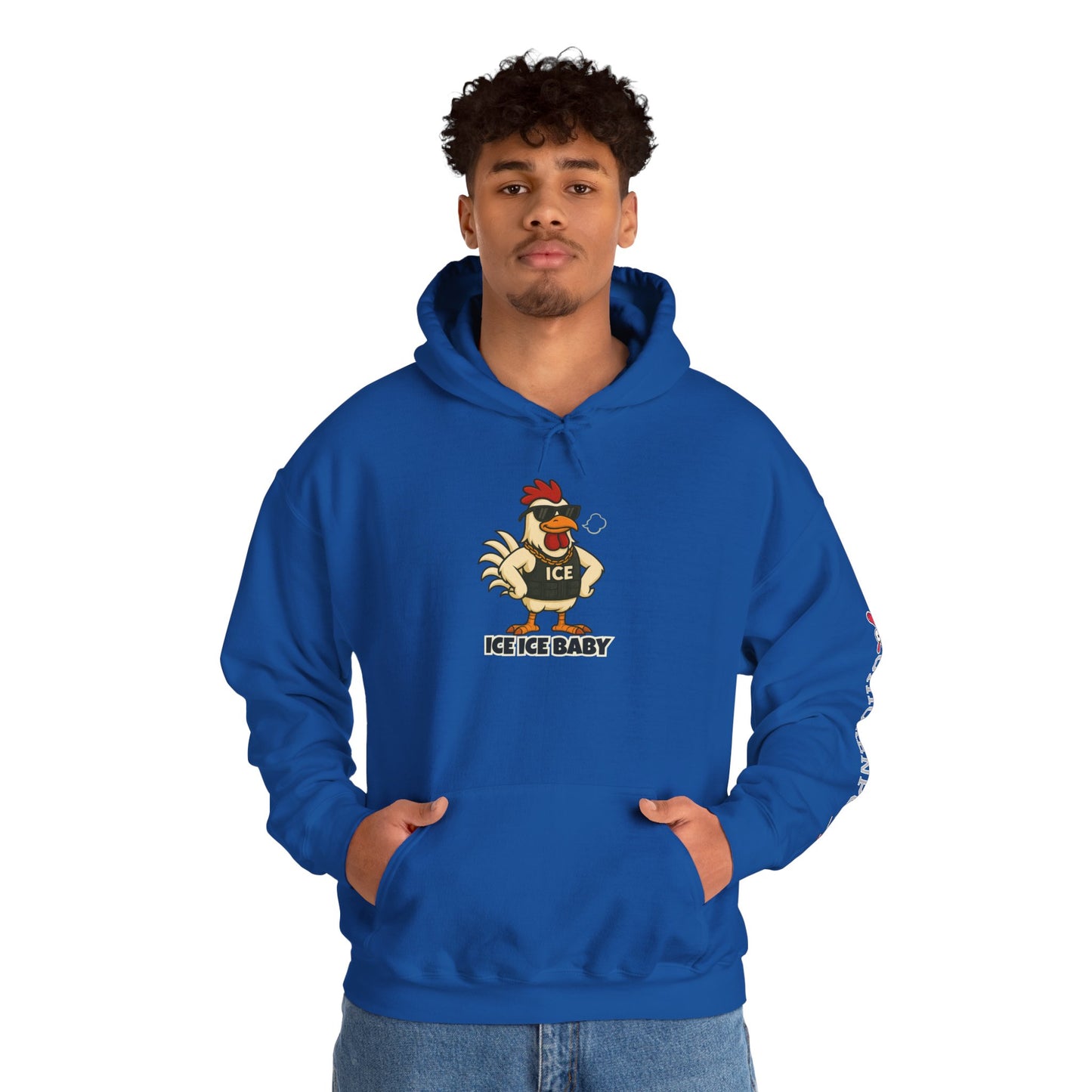 🧊 ICE ICE BABY Funky Chicken Agent Hoodie – Coop Daddy Parody Hoodie for Music & Poultry Fans
