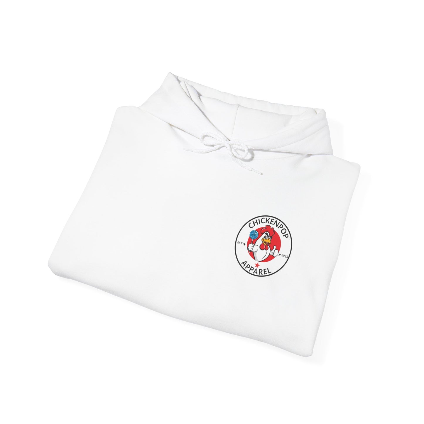 ChickenPop Apparel Logo Hoodie, Unisex Sweatshirt with Naughty Chicken Lollipop Logo, Original Design, Fun Hooded Jumper, Cozy Pullover,