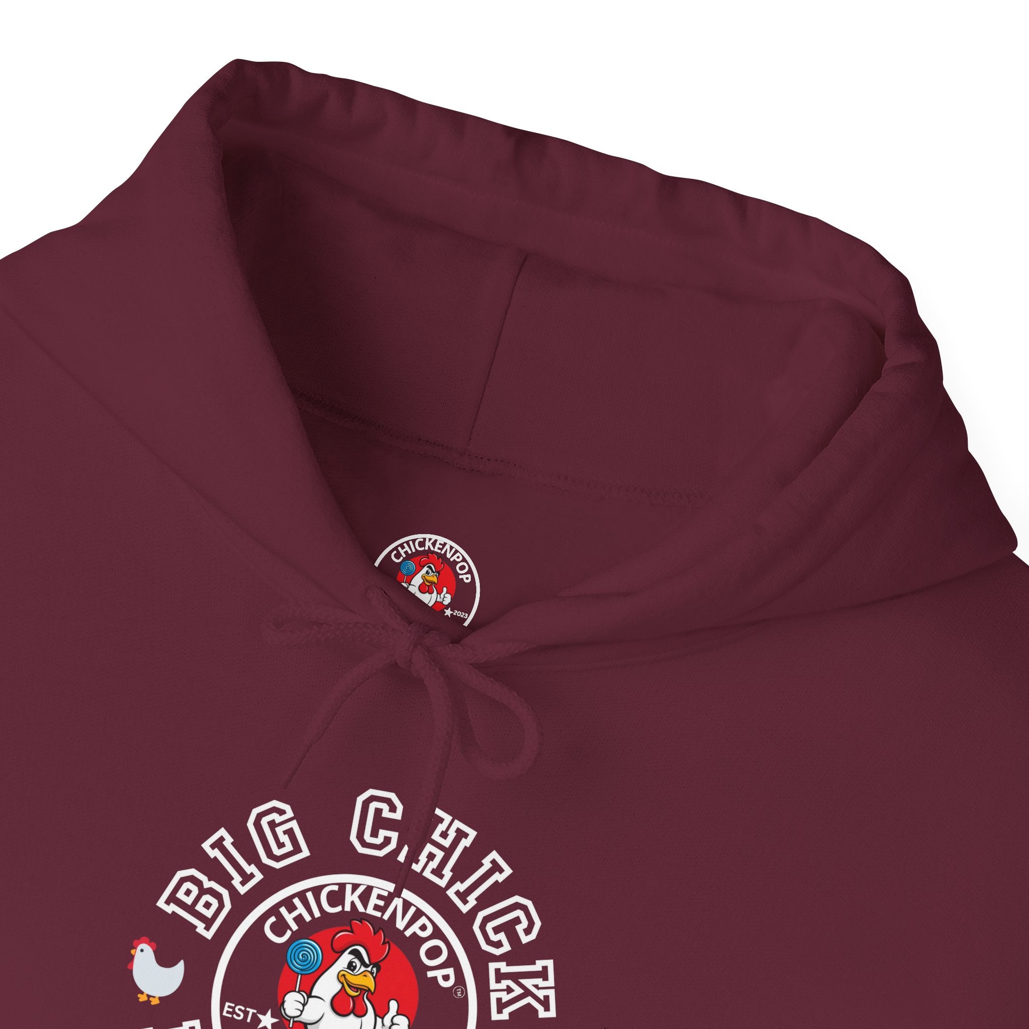 Big Chick Energy Unisex Hoodie — ChickenPop Apparel Logo Sweatshirt