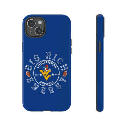 Don’t Be A Devries Funny Chicken Phone Case – Durable Dual-Layer Protection for iPhone, Samsung, Pixel – Matte or Glossy Finish Blue