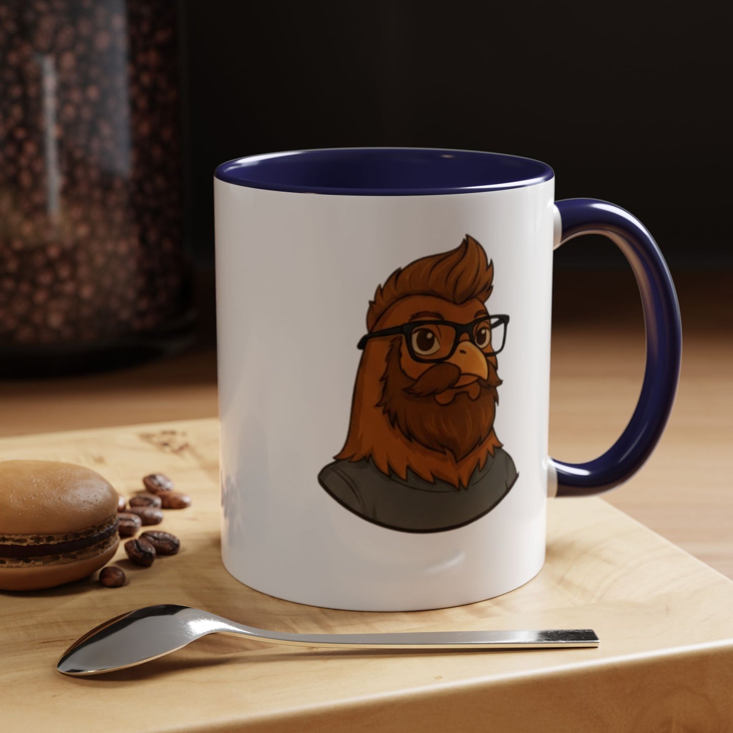 Get Clucked™ Custom Photo Chicken Mug – Personalized Cartoon Portrait Coffee Cup – Funny Gift for Couples, Friends & Pet Lovers