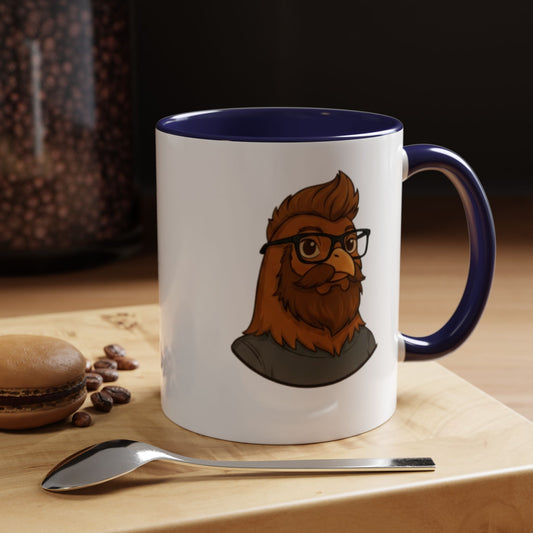 Get Clucked™ Custom Photo Chicken Mug – Personalized Cartoon Portrait Coffee Cup – Funny Gift for Couples, Friends & Pet Lovers