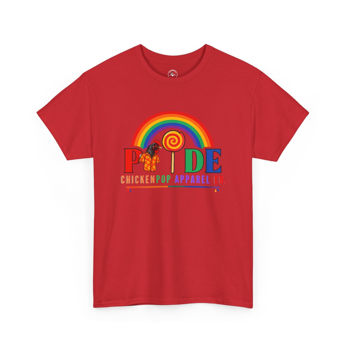 Pride Rainbow Lollipop T-Shirt — "PRIDE" ChickenPop Apparel Co. Graphic Tee