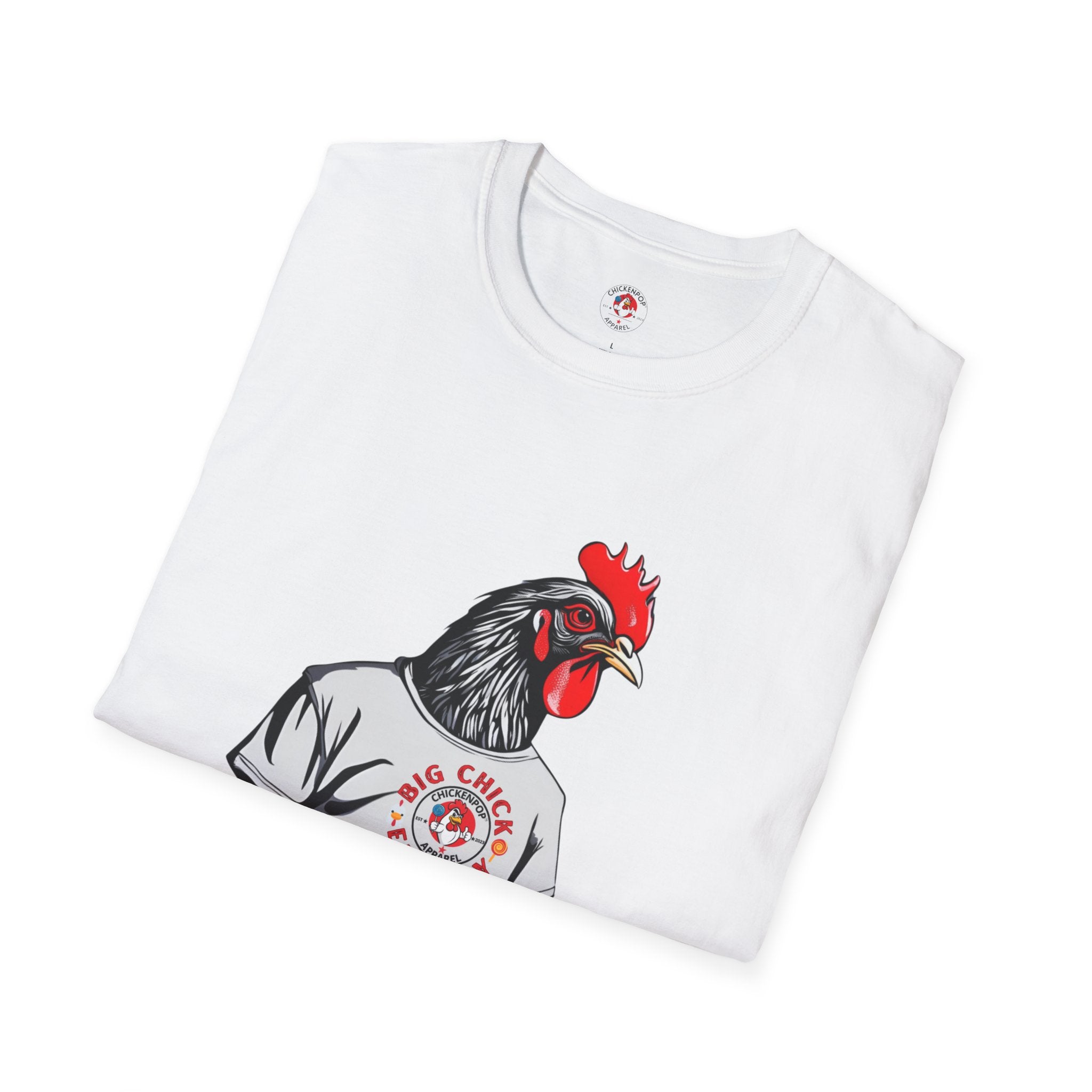 Big Chicken Energy Unisex Tee | Giant Rooster Shirt | Funny Graphic T-Shirt | ChickenPop Apparel Co.