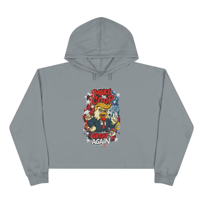 Make the Coop Great Again Cropped Sweatshirt – Cock-a-Doodle-Don Presidential Poultry 🐔🍹