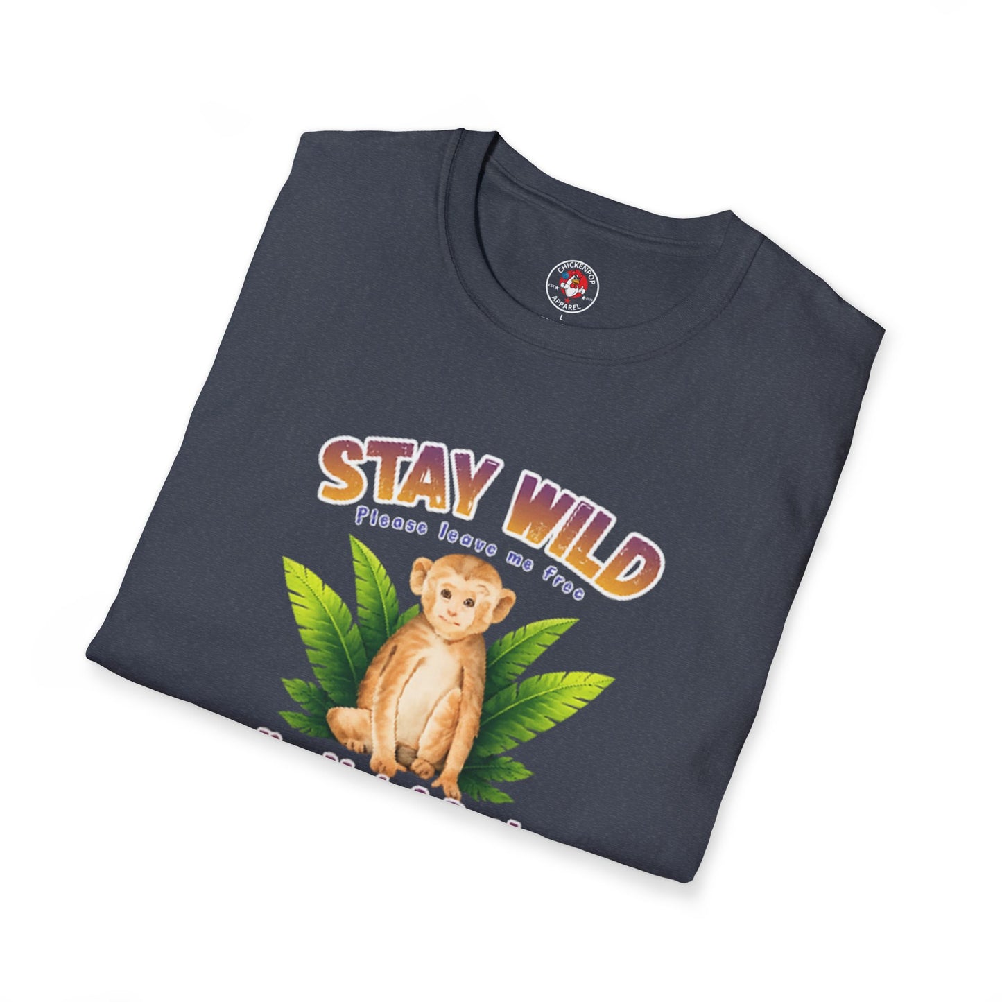 🐵Stay Wild – I’m Not a Pet Monkey Shirt | Animal Rights Graphic Tee | Ethical Wildlife Awareness Unisex T-Shirt