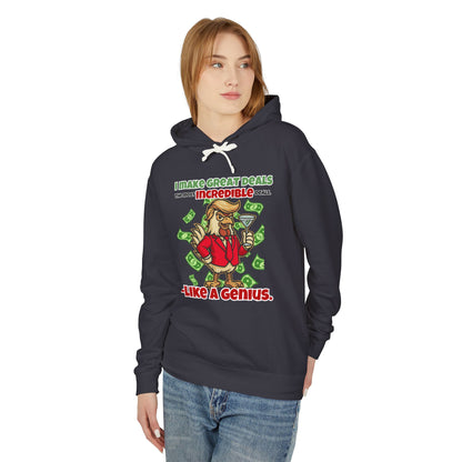 Like A Genius Hoodie – Funny Political Graphic Pullover | Unisex Relaxed Fit | Ethically Made & OEKO-TEX Certified Streetwear