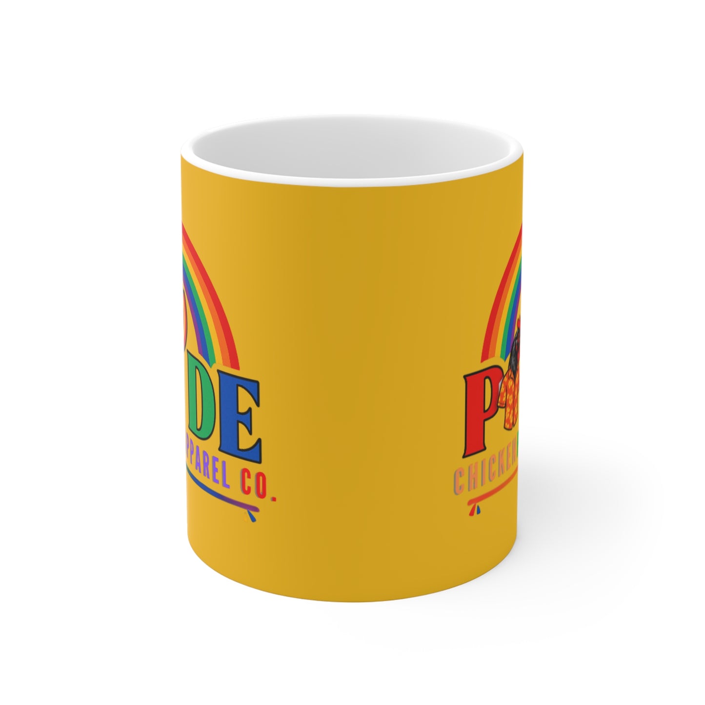 ChickenPop Pride Mug – Rainbow Coffee Mug with Bold Color Design | LGBTQ+ 11oz Ceramic Cup