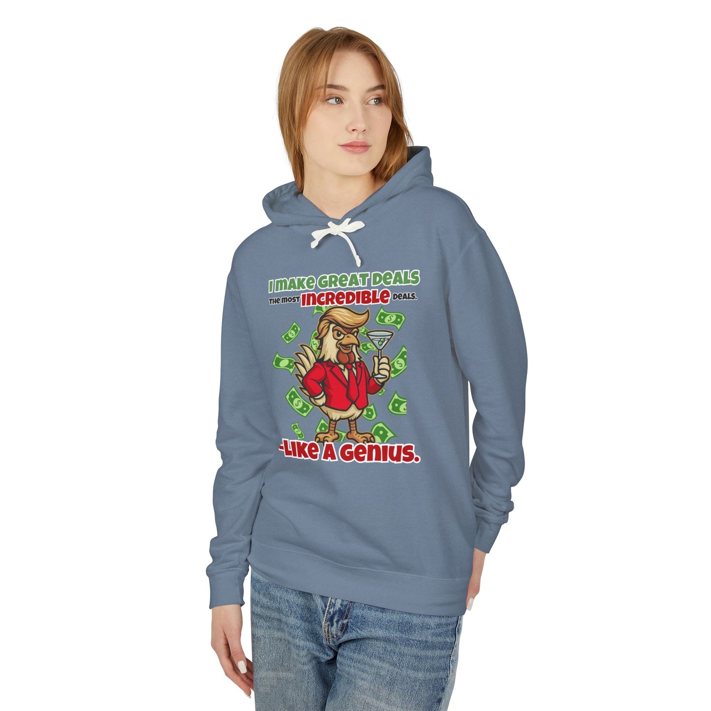 Like A Genius Hoodie – Funny Political Graphic Pullover | Unisex Relaxed Fit | Ethically Made & OEKO-TEX Certified Streetwear