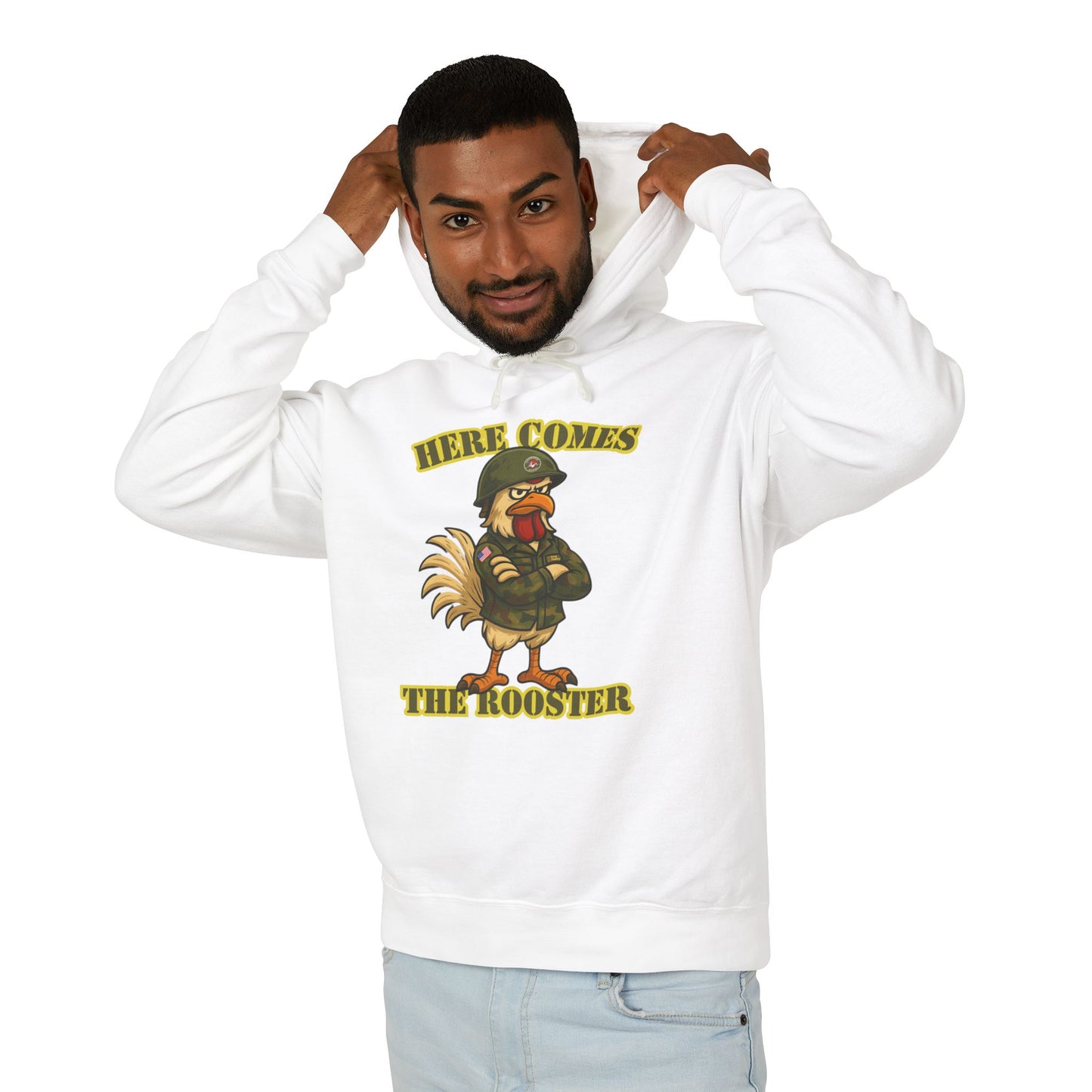 Here Comes The Rooster Hoodie – Bold Graphic Pullover with Relaxed Fit | Unisex Streetwear