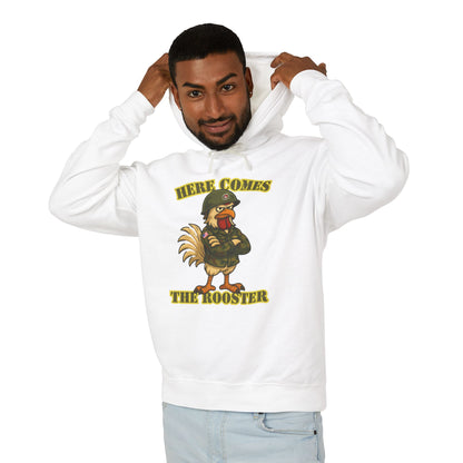 Here Comes The Rooster Hoodie – Bold Graphic Pullover with Relaxed Fit | Unisex Streetwear