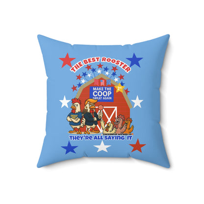 The Best Rooster Throw Pillow – Funny Chicken Decor | Make the Coop Great Again Cushion – Patriotic Farmhouse Accent for Couch, Bed & Gift Giving