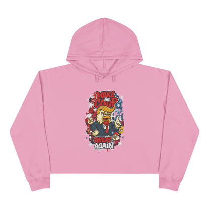 Make the Coop Great Again Cropped Sweatshirt – Cock-a-Doodle-Don Presidential Poultry 🐔🍹