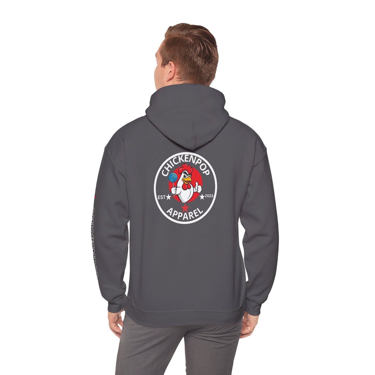 ChickenPop Apparel Logo Hoodie, Unisex Sweatshirt with Naughty Chicken Lollipop Logo, Original Design, Fun Hooded Jumper, Cozy Pullover,