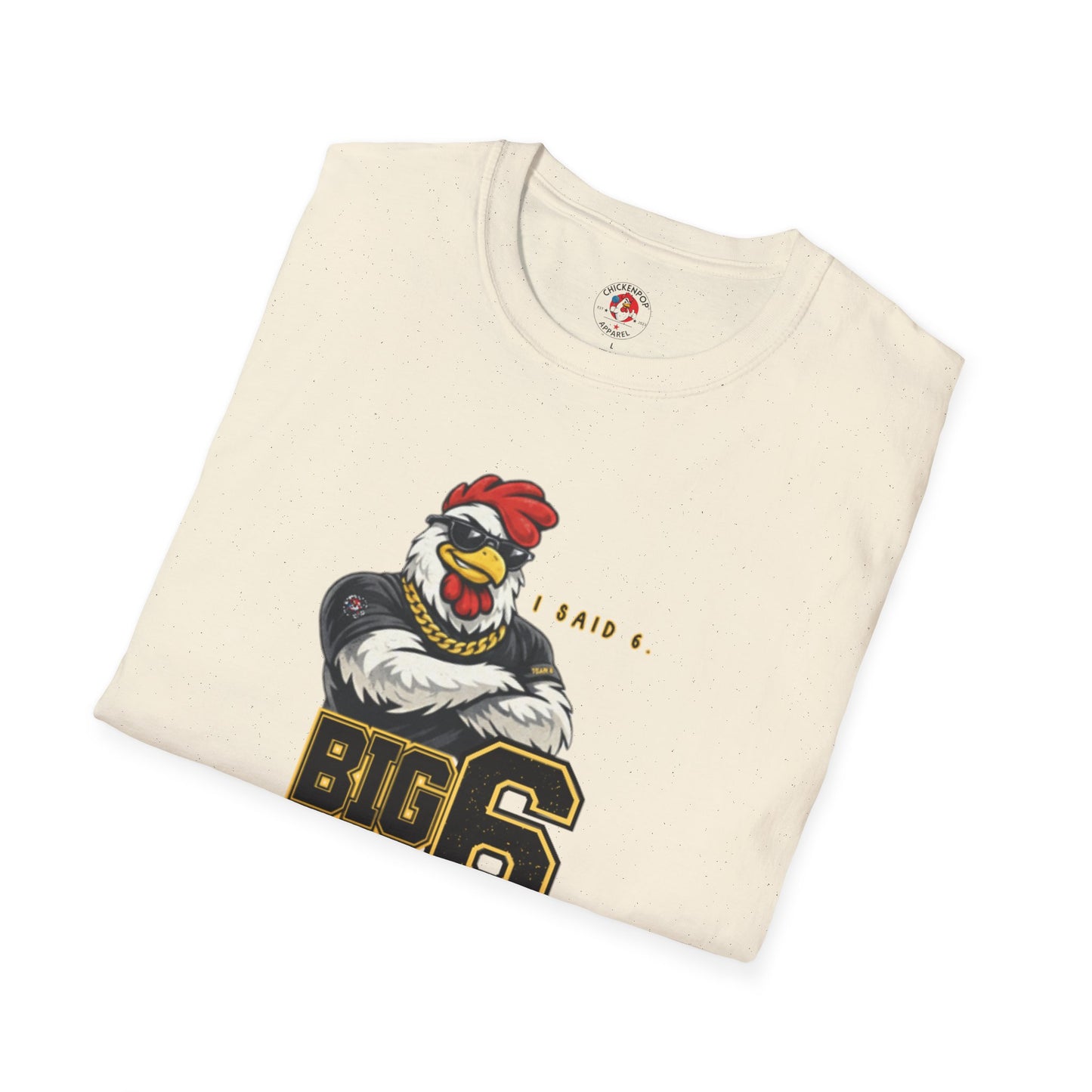Big 6 Energy Tee – Team 6 | ChickenPop Apparel