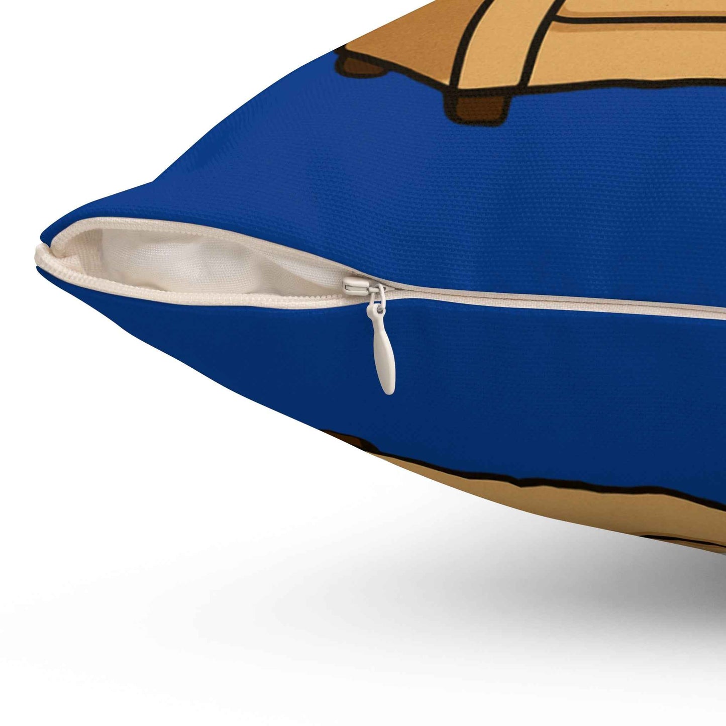 Big Rich Energy 'Burnin' Down the Couch's  Spun Polyester Square Pillow Royal Blue