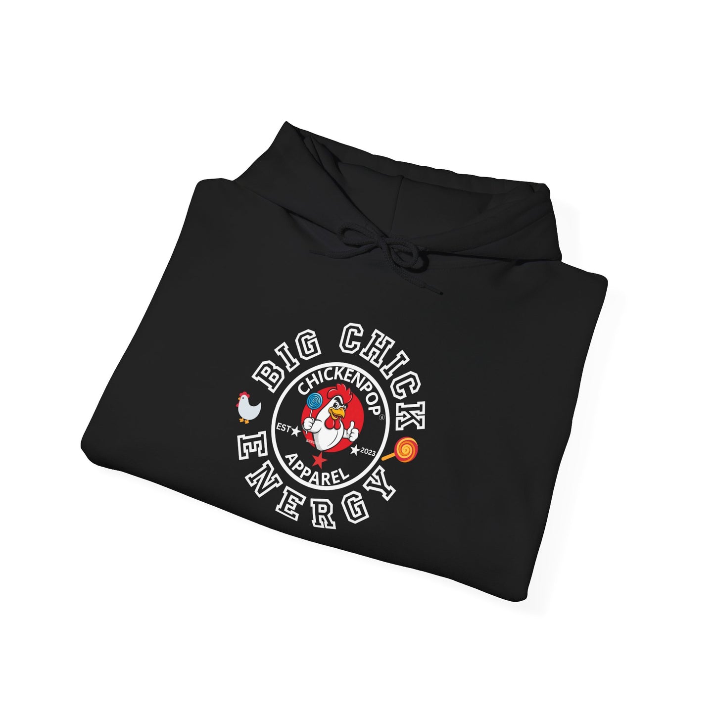 Big Chick Energy Logo Unisex Hoodie - ChickenPop Arm Logo Edition