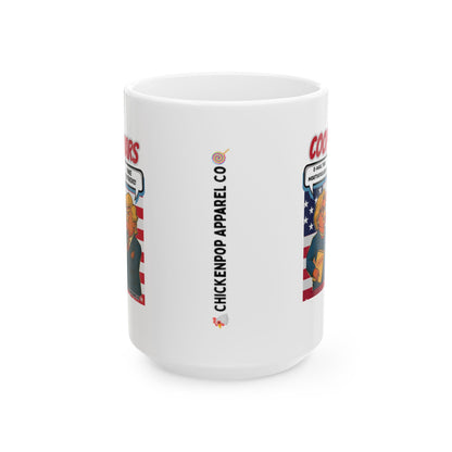 Coop Wars™ Political Satire Mug – Hilaregg Cluckton vs. Cock-a-Doodle-Don | Funny Coffee Cup (11oz / 15oz)