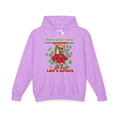 Like A Genius Hoodie – Funny Political Graphic Pullover | Unisex Relaxed Fit | Ethically Made & OEKO-TEX Certified Streetwear