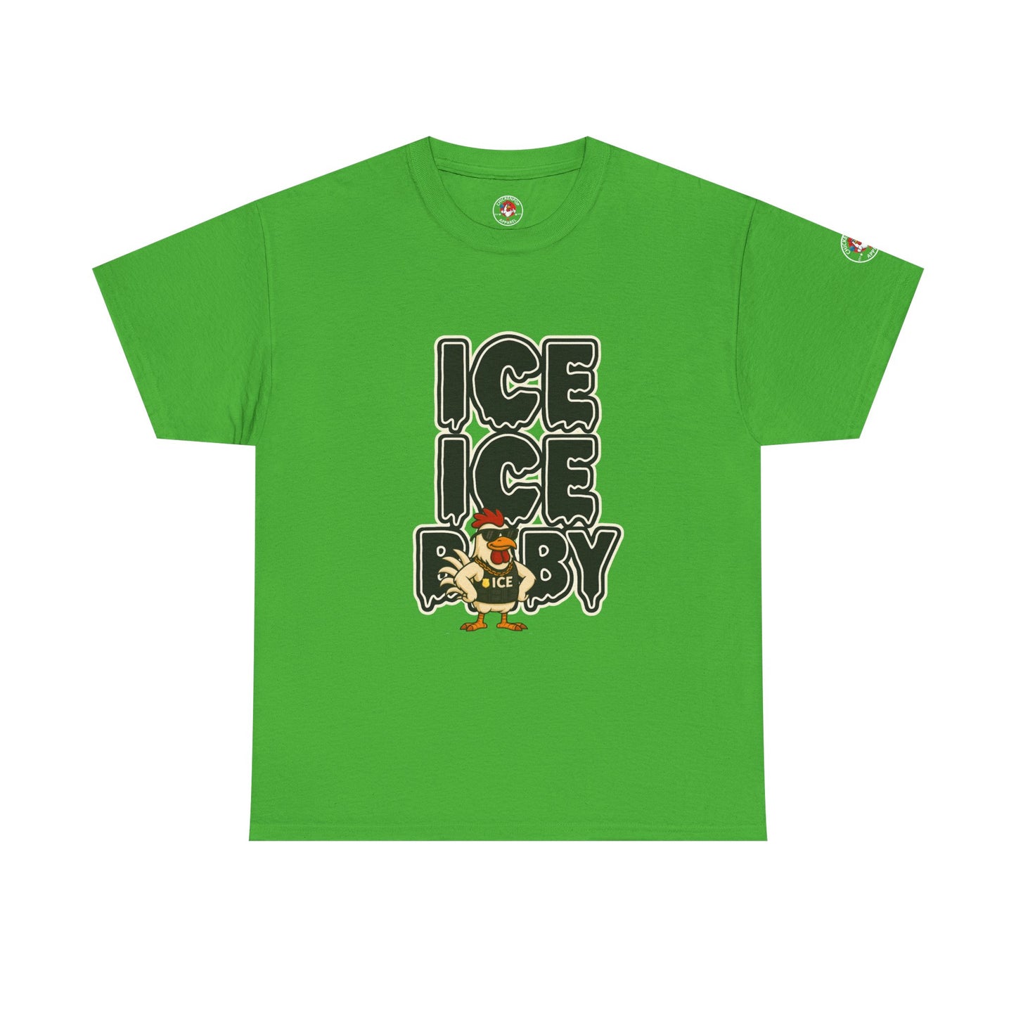 ICE ICE BABY Funny Chicken T-Shirt – Coop Daddy Parody Tee for Music & Poultry Fans