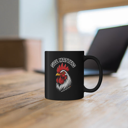 Funny Rooster Attitude Mug – Bold Black Chicken Coffee Mug with Slogan | ChickenPop Apparel Ceramic Cup (11oz & 15oz)