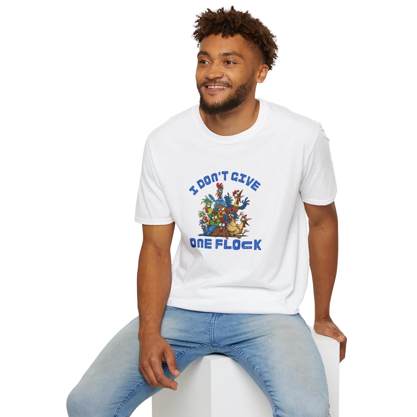 I Don’t Give One Flock T-Shirt – Funny Chicken Graphic Tee | Unisex Humor Shirt