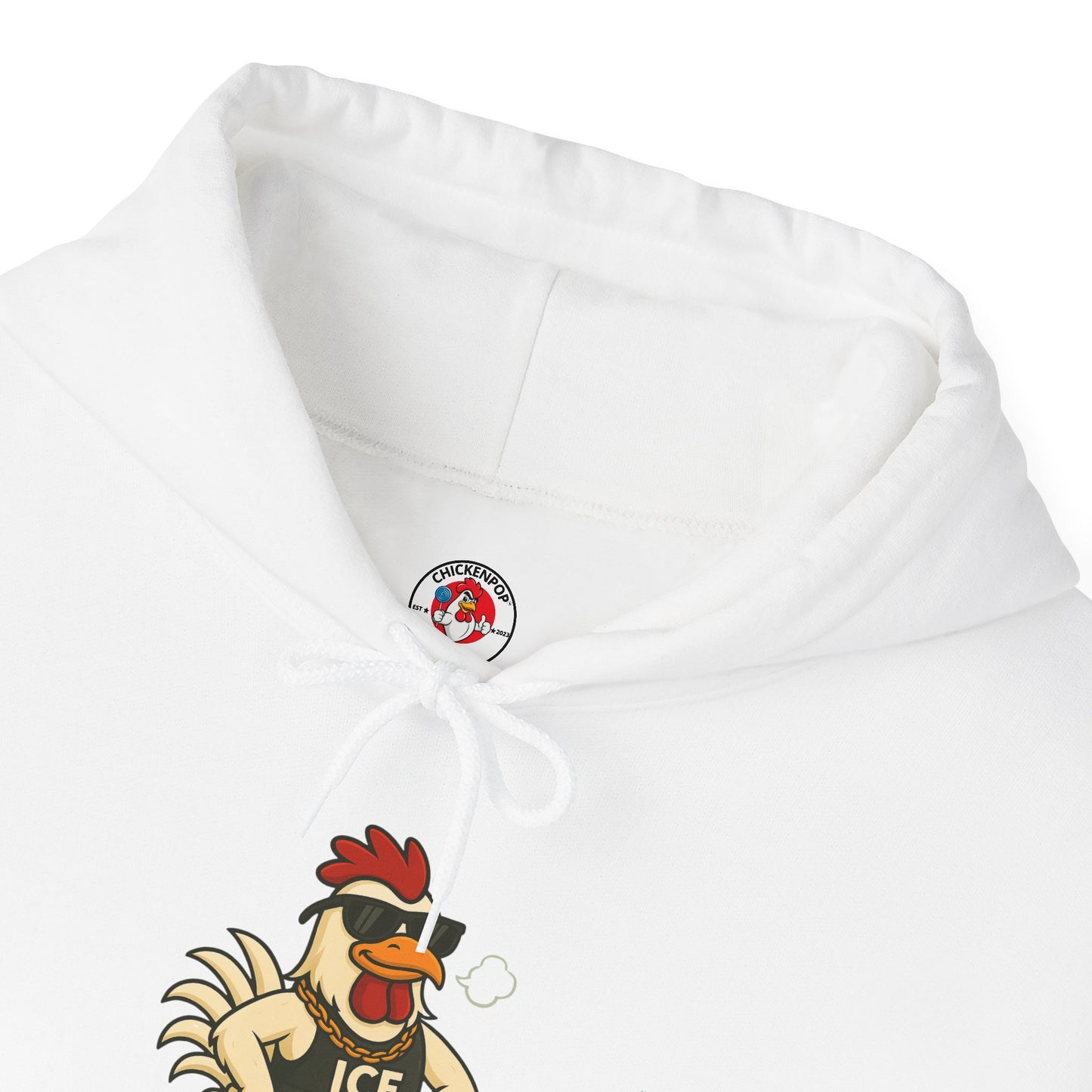 🧊 ICE ICE BABY Funky Chicken Agent Hoodie – Coop Daddy Parody Hoodie for Music & Poultry Fans