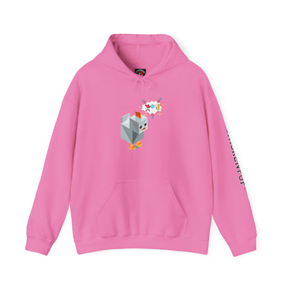 Roblox Chicken Thinks Hoodie UNISEX - ChickenPop Arm Logo Edition