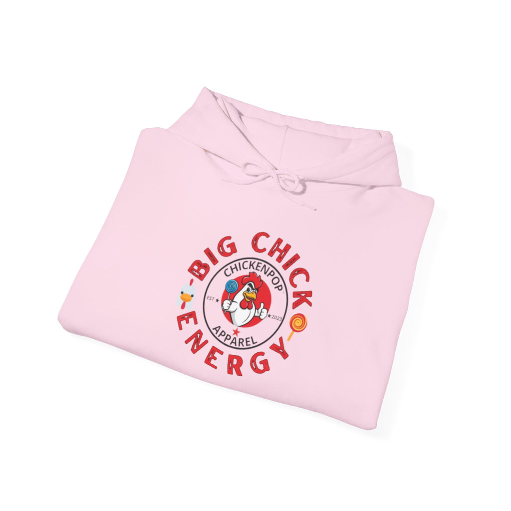 Big Chick Energy Unisex Hoodie — ChickenPop Apparel Logo Sweatshirt