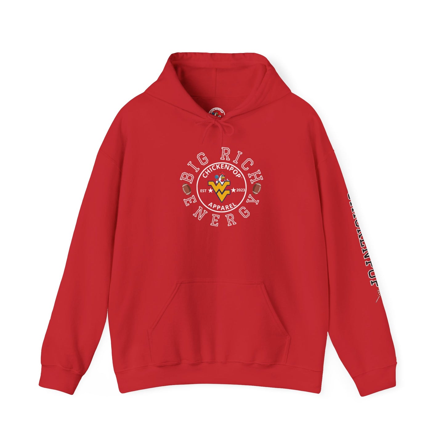 Big Rich Energy WV Logo Unisex Hoodie - ChickenPop Arm Logo Edition