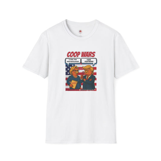 Coop Wars™ Tee – Hilaregg Cluckton vs. Cock-a-Doodle-Don | Political Chicken Fight Shirt
