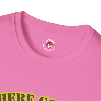 Here Comes the Rooster Music  Graphic Tee with Front & Back Print Unisex Rock T-Shirt