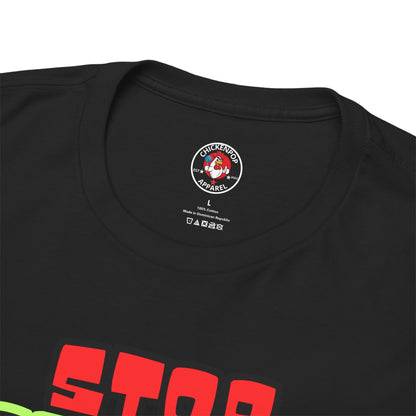 Stop COOP TIME! Funny Chicken T-Shirt – MC Coop Daddy 90s Hip Hop Parody Tee | Unisex Heavy Cotton | ChickenPop Apparel