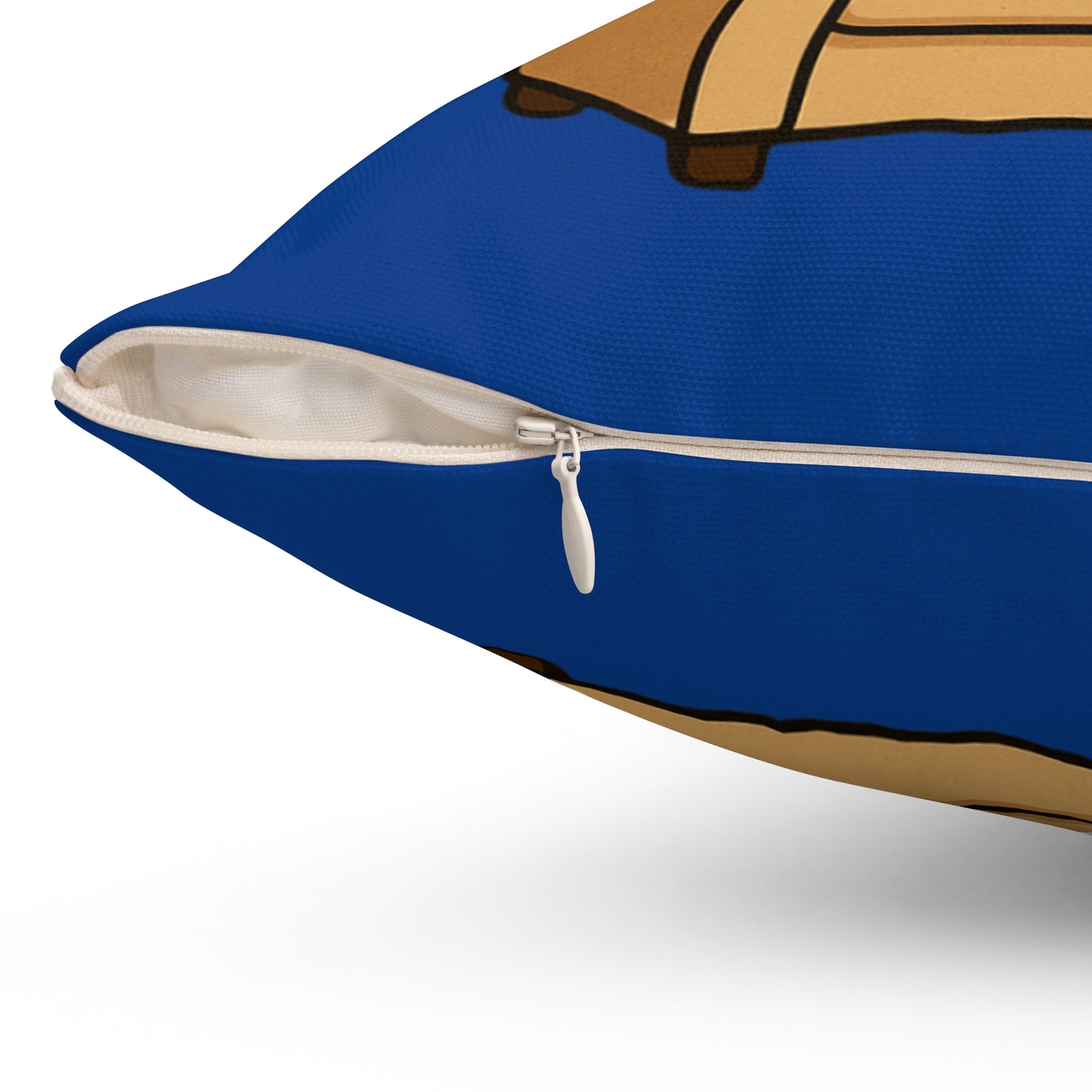 Big Rich Energy 'Burnin' Down the Couch's  Spun Polyester Square Pillow Royal Blue