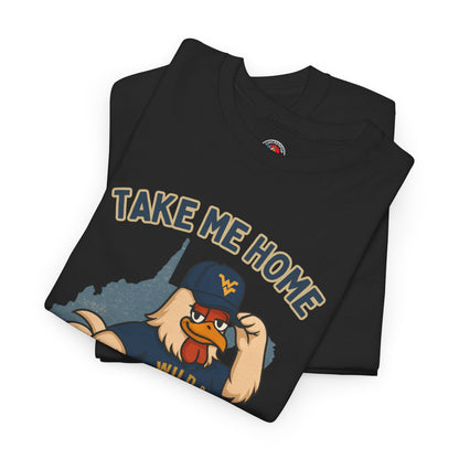 Take Me Home Country Roads WV Coop Daddy Tee – Funny West Virginia Rooster Shirt