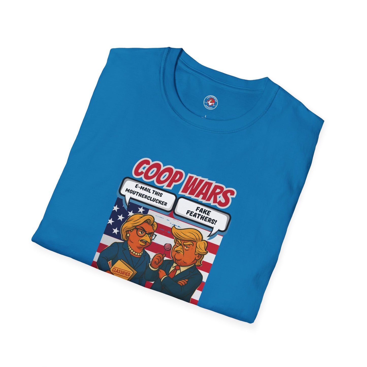 Coop Wars™ Tee – Hilaregg Cluckton vs. Cock-a-Doodle-Don | Political Chicken Fight Shirt