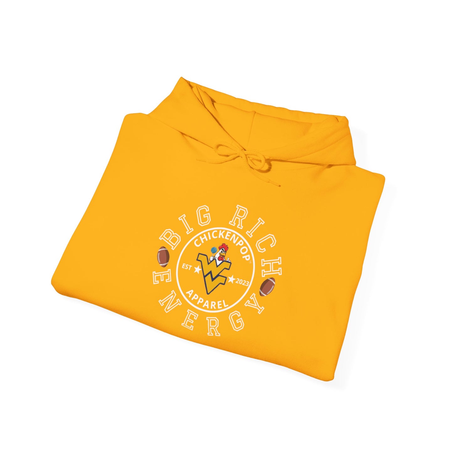 Big Rich Energy WV Logo Unisex Hoodie - ChickenPop Arm Logo Edition